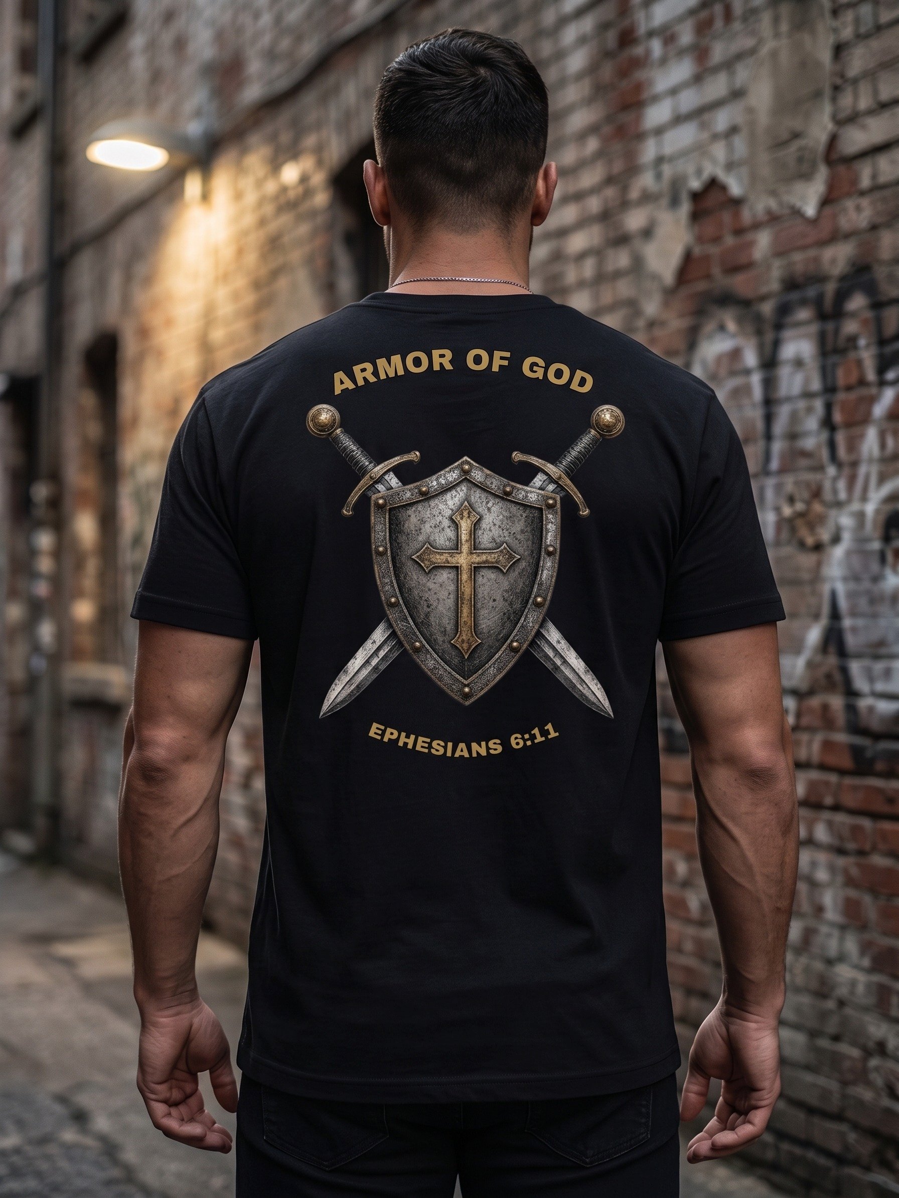 Armor of God Heavyweight Tee | Ephesians 6:11 Christian Streetwear product image (1)