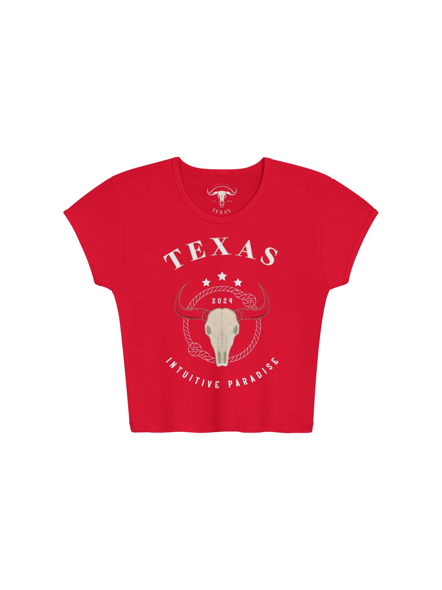 Texas Longhorn Skull Emblem Crop Top product image (1)