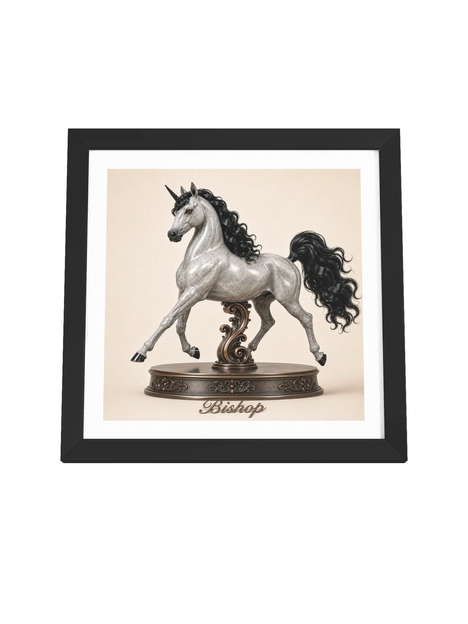 Chess Collection — Bishop Unicorn Framed Poster product image (58)
