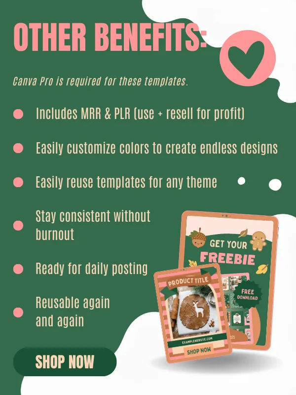 Coquette Pinterest Christmas Templates (Canva) product image (7)
