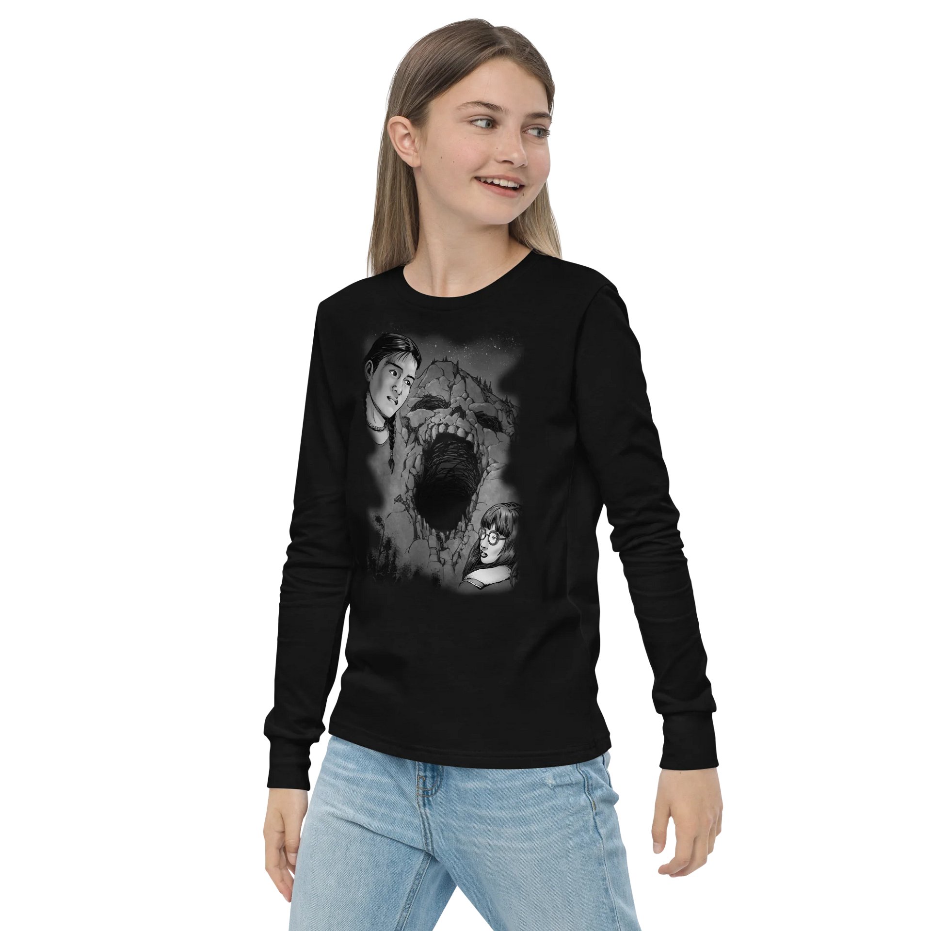 Cave in the Rock - Wendy & Eddie Little - BearBella+Canvas Youth Long Sleeve T-Shirt product image (3)