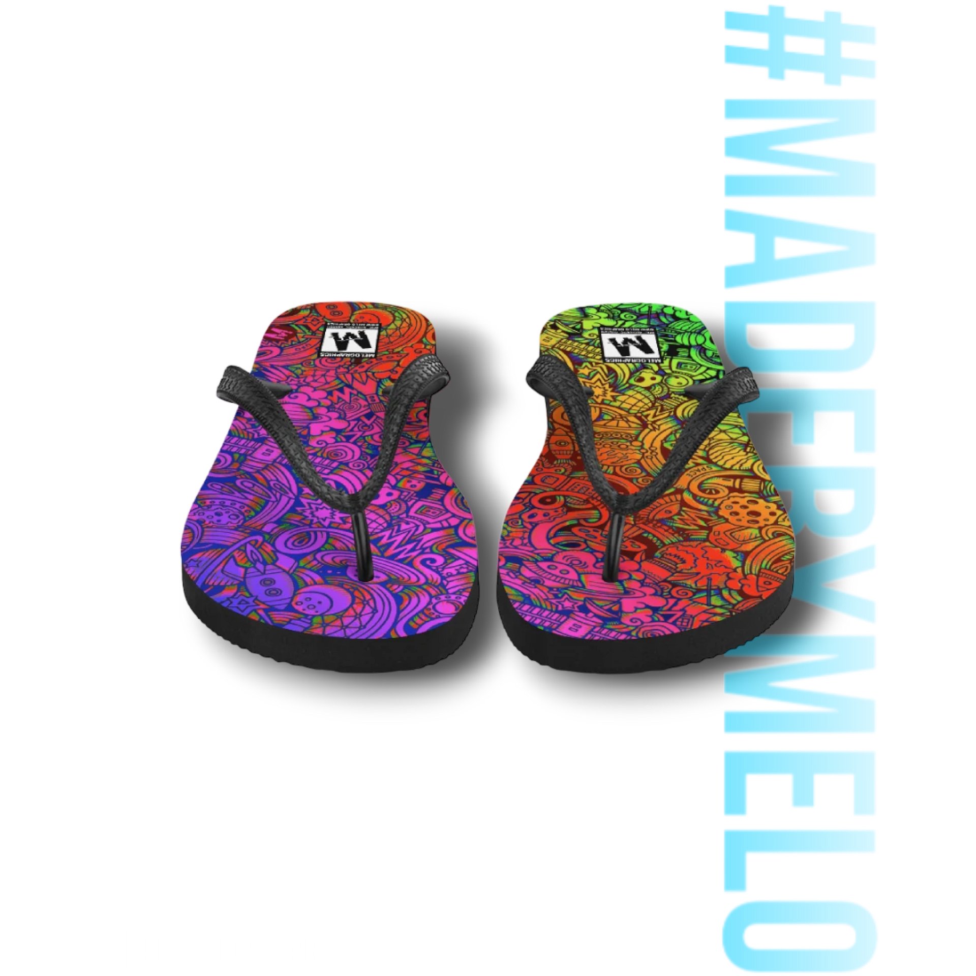 Rainbow Space Scribble - Flip Flops | #MadeByMELO product image (2)