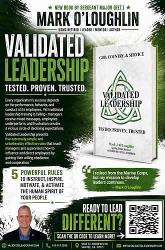 It is LIVE!!!!!!

The incredible Marine Leader Mark O'Loughlin SgtMaj retired is now selling his leadership book. Be sure to ...