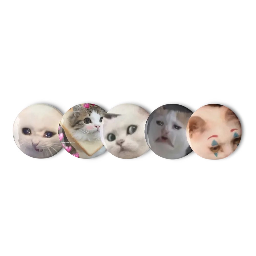Set of Pin Buttons: Meme Cats 30 product image (5)