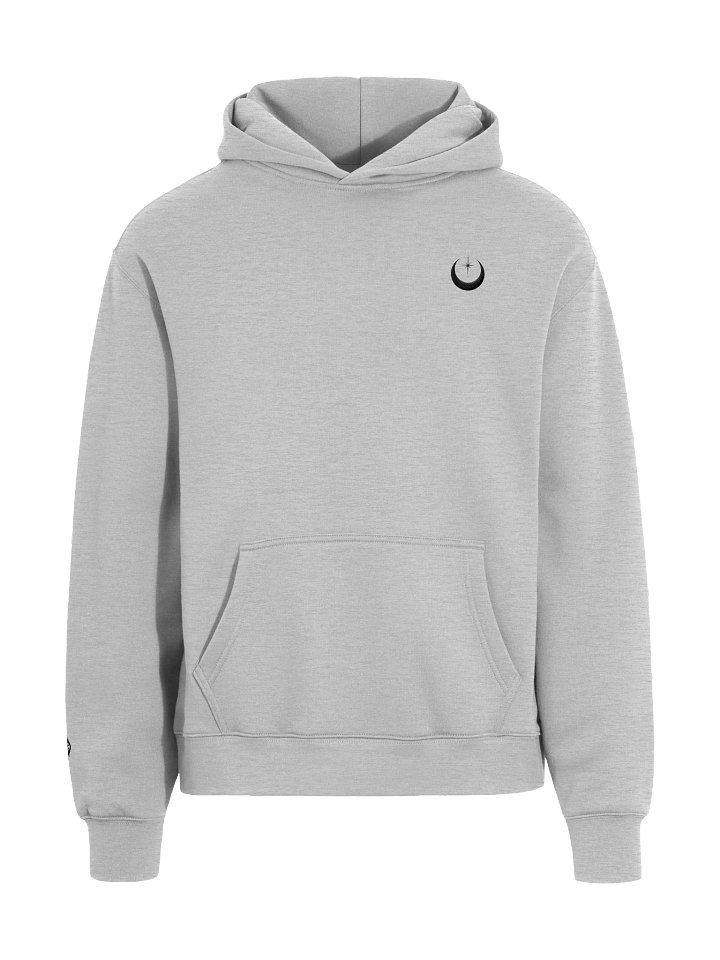Black Embroidered Moon Unisex Oversized Hoodie product image (1)