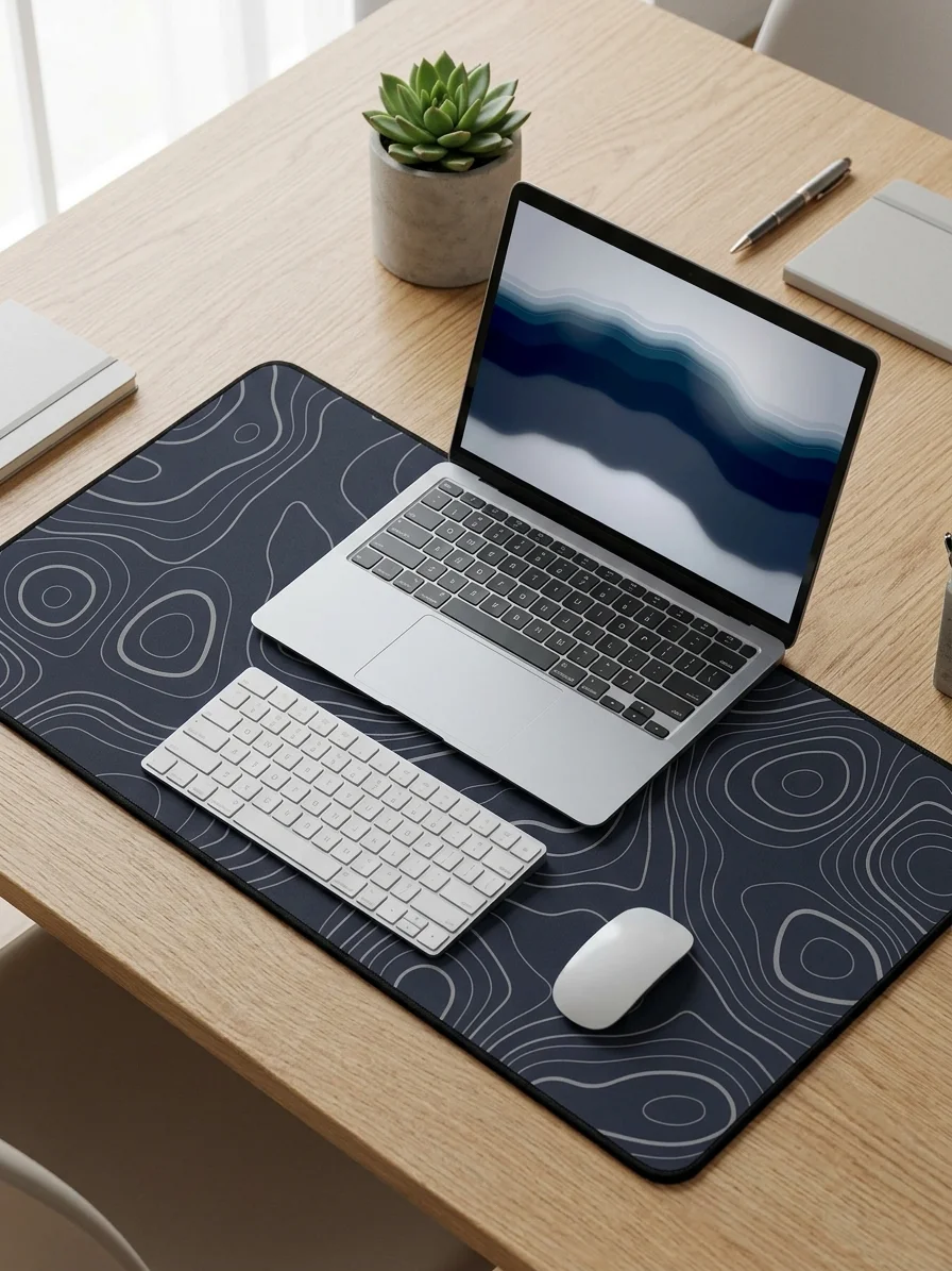 High Ground desk mat (white on black) product image (3)