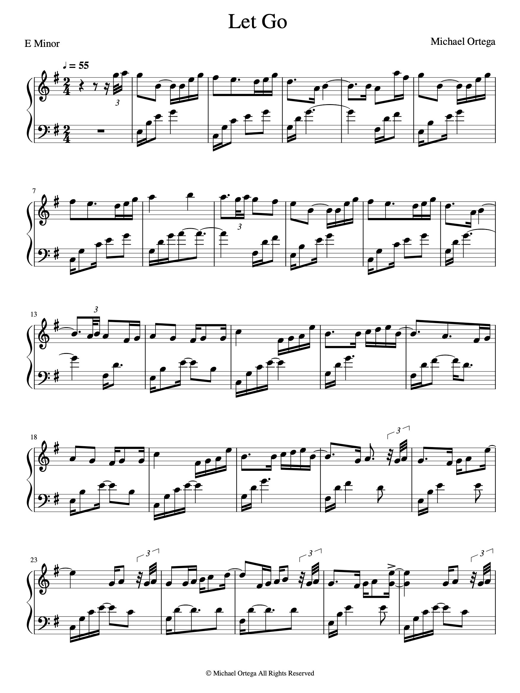 Let Go (Piano Score product image (2)