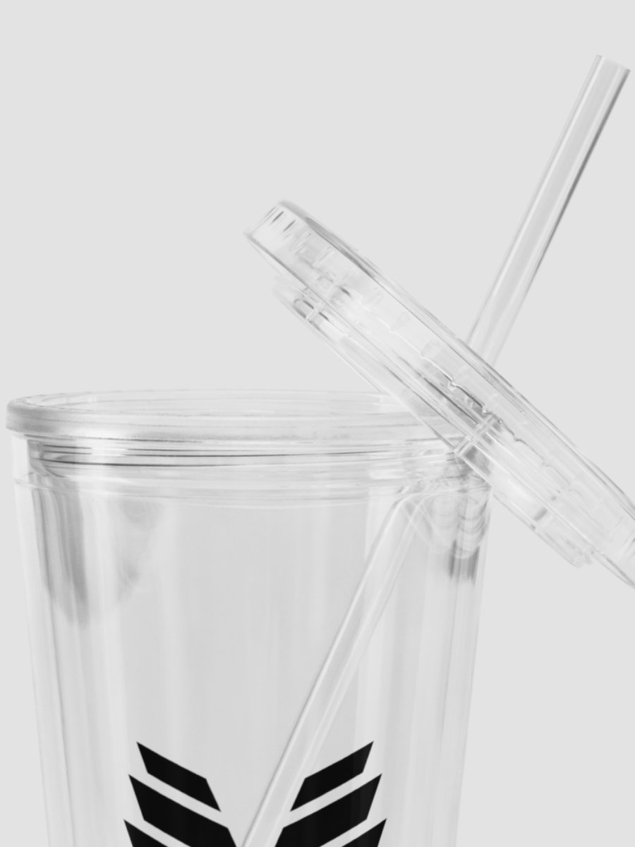 Double Wall Clear Plastic Tumbler - Black product image (6)
