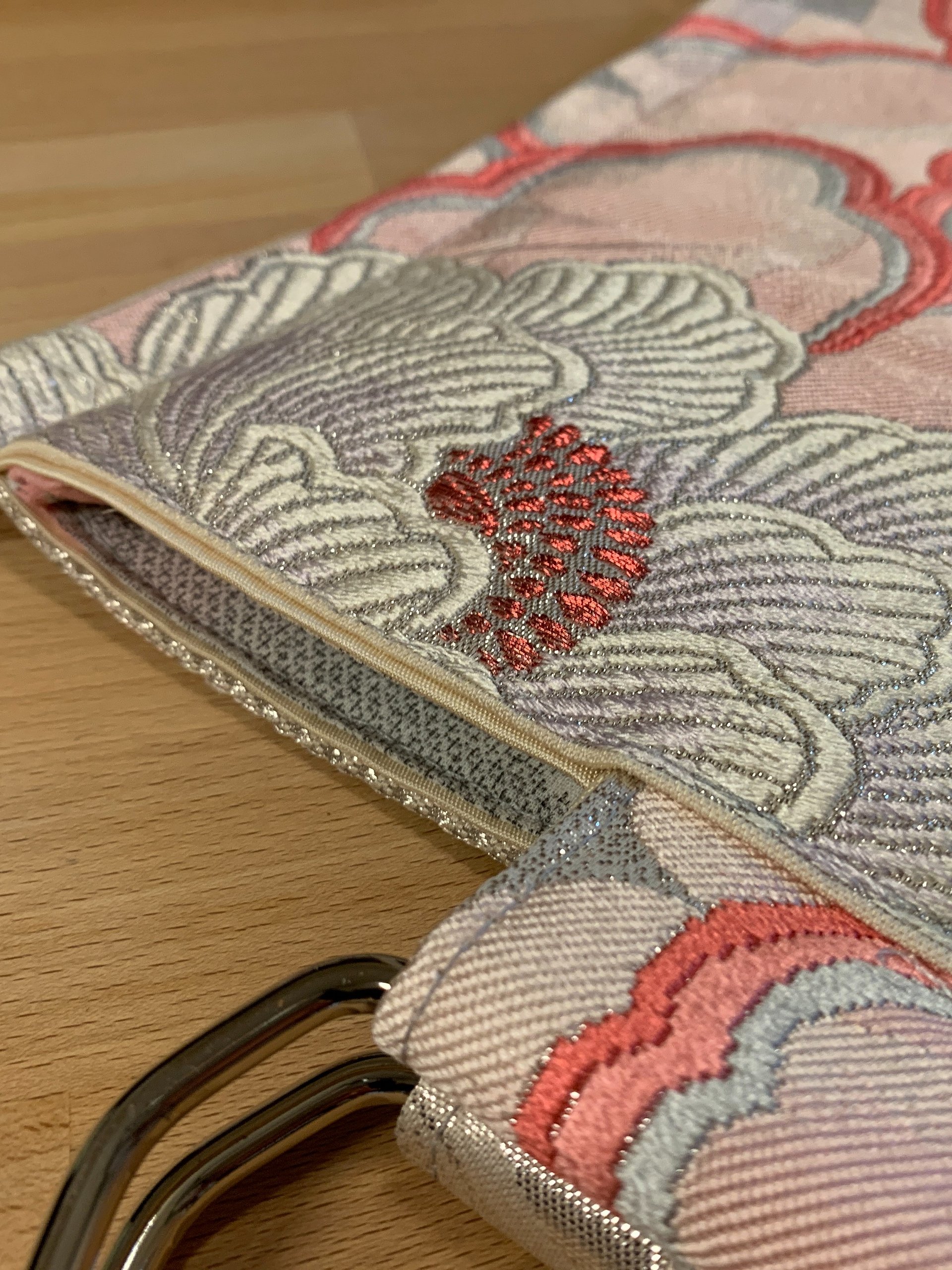 Upcycled Japanese Obi Shoulder Purse ~ Handmade Bag with Vintage Japanese Kimono Textiles product image (5)