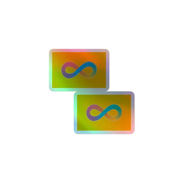 Autism Pride Flag holographic stickers product image (1)