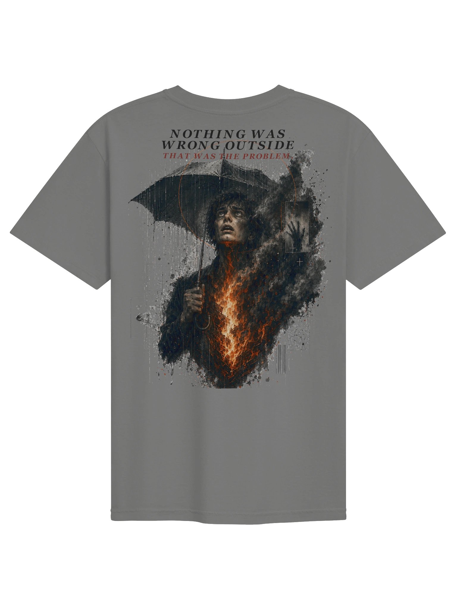 QTC — Nothing Was Wrong Outside Tee | Grey Series product image (1)