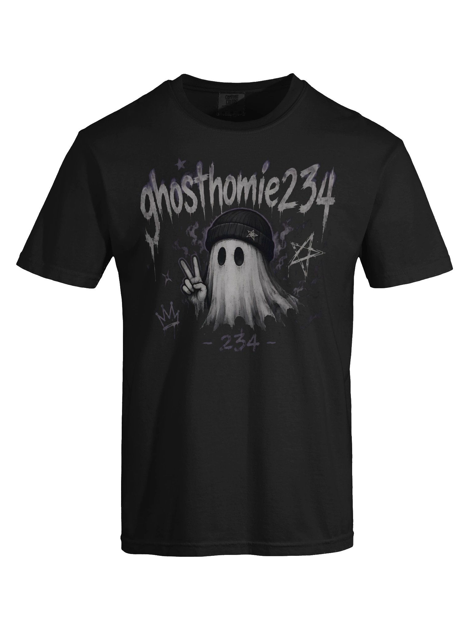 Purple Grunge Ghost Heavyweight Tee product image (5)