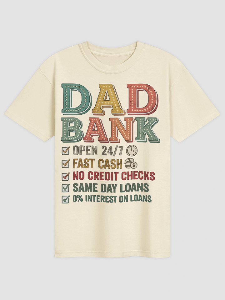 Vintage Dad Bank Shirt - Funny Father's Day Gift - Comfort Colors® Retro Dad T-Shirt product image (2)