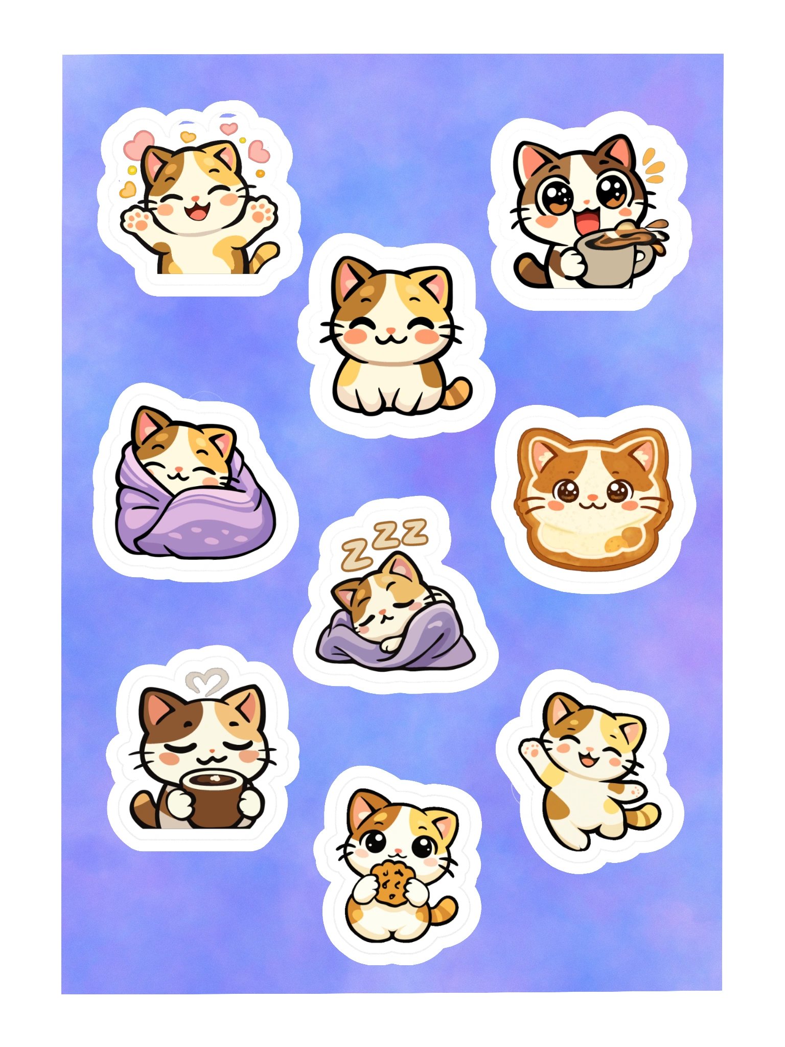 Cute Stream Cat Sticker Pack product image (3)