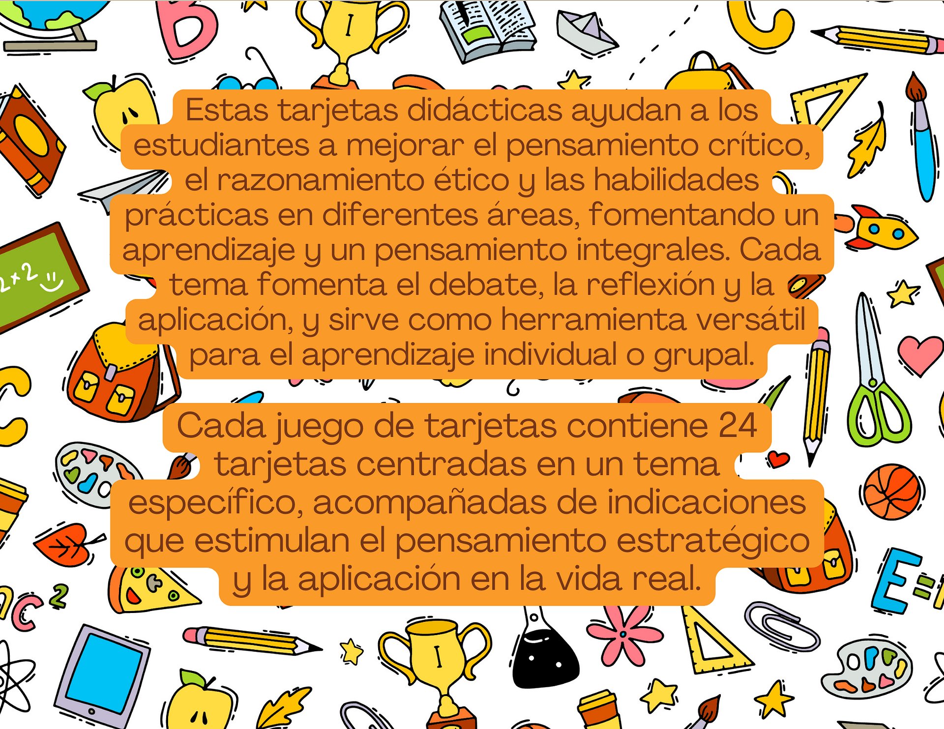 214 Tarjetas, una selección de tarjetas para un mejor desarrollo de profesores y alumnos product image (4)