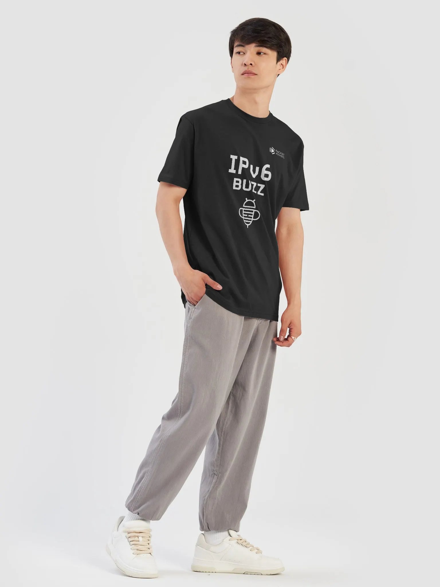 IPv6 Buzz Next Level Tee - White Logo product image (28)