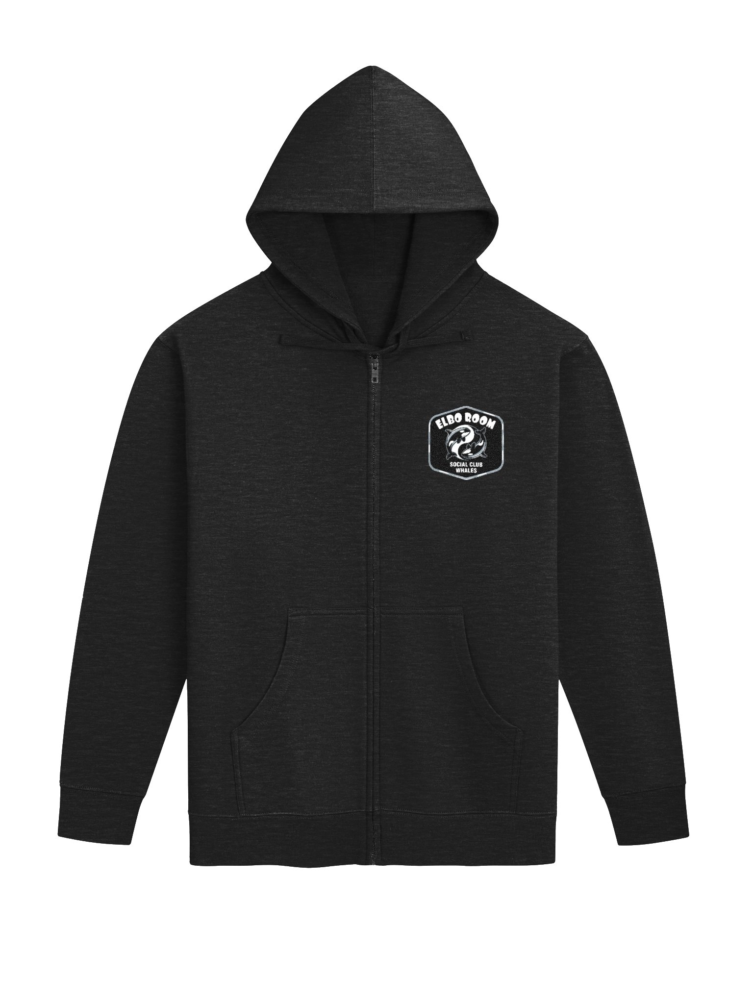 Yin-Yang Whales Fleece Zip-Up Hoodie product image (1)
