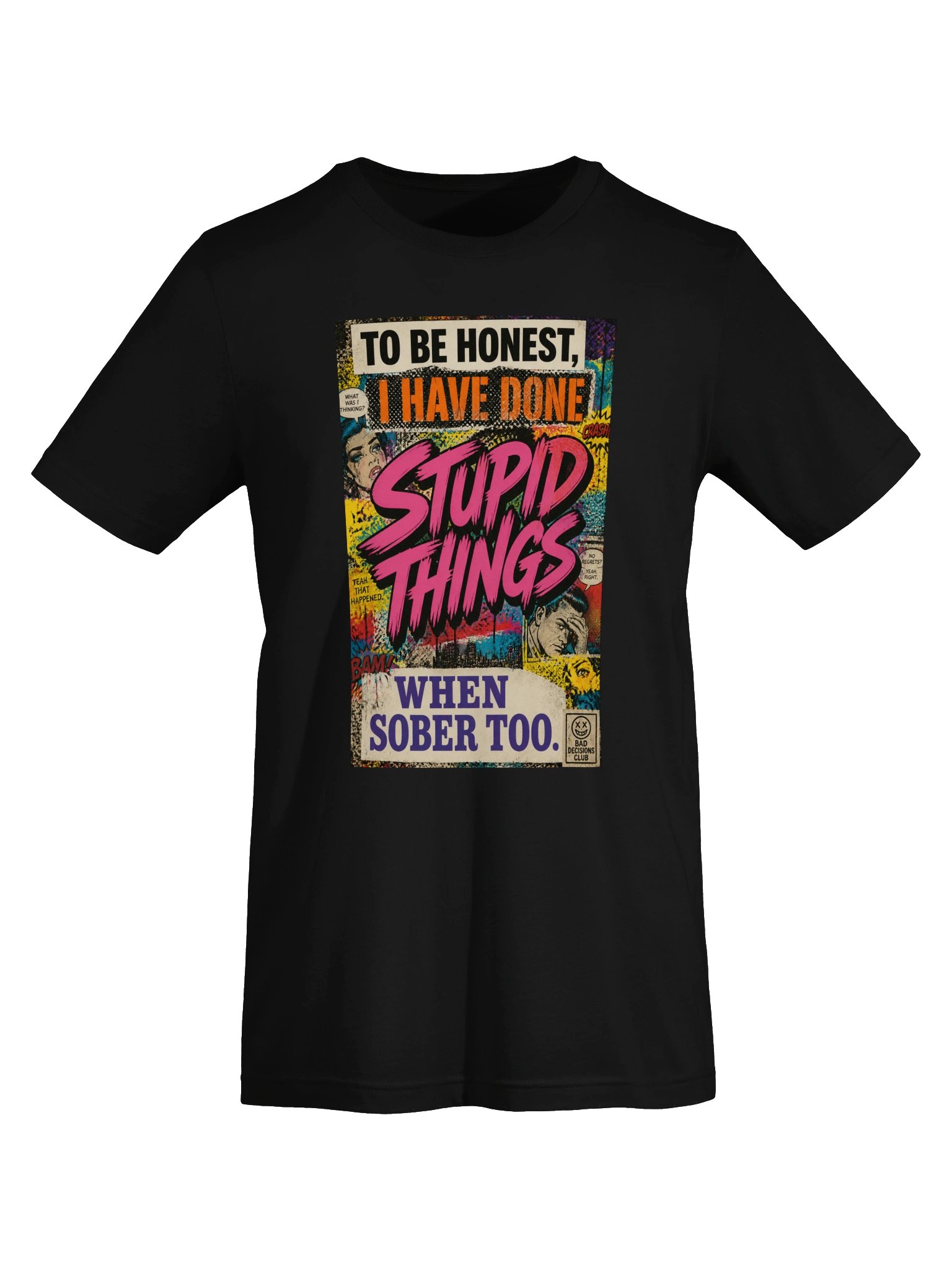Bad Decisions Club: Stupid Things Comic Tee product image (3)