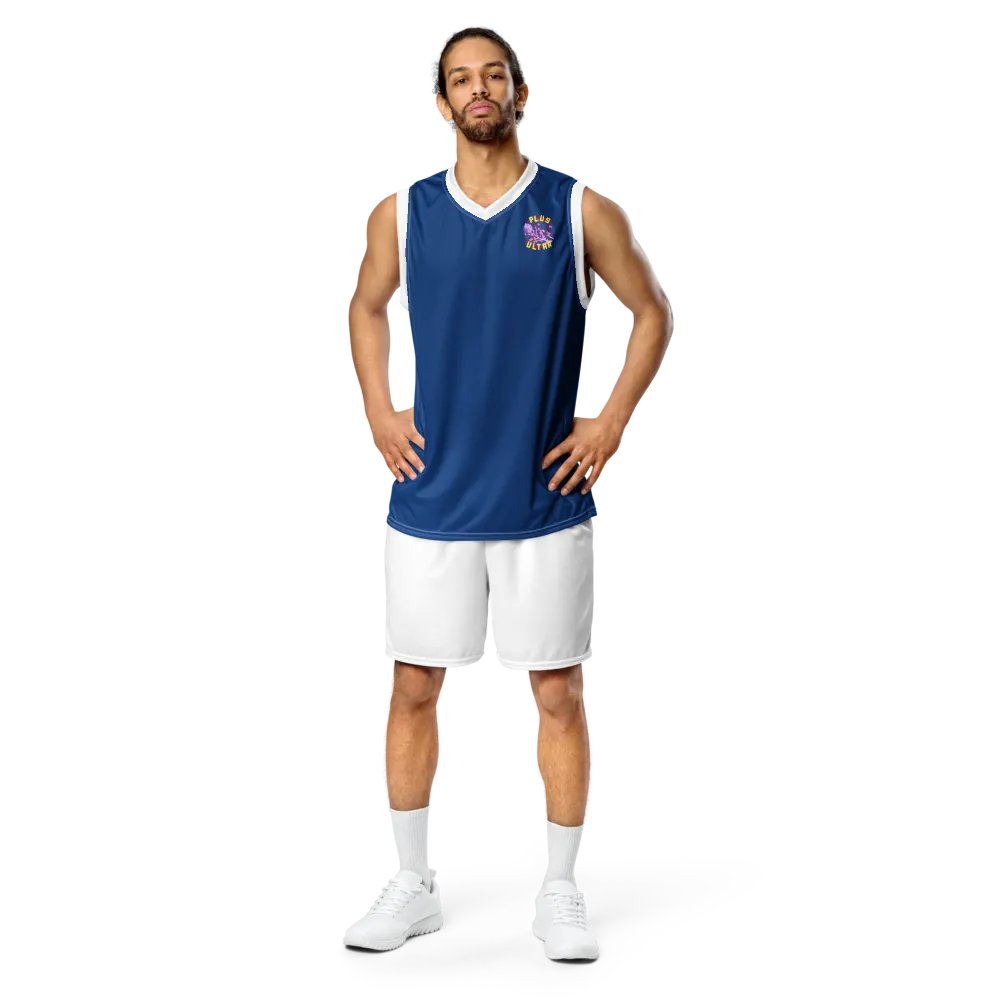 Blue Plus Ultra Basketball Jersey (Back) product image (4)