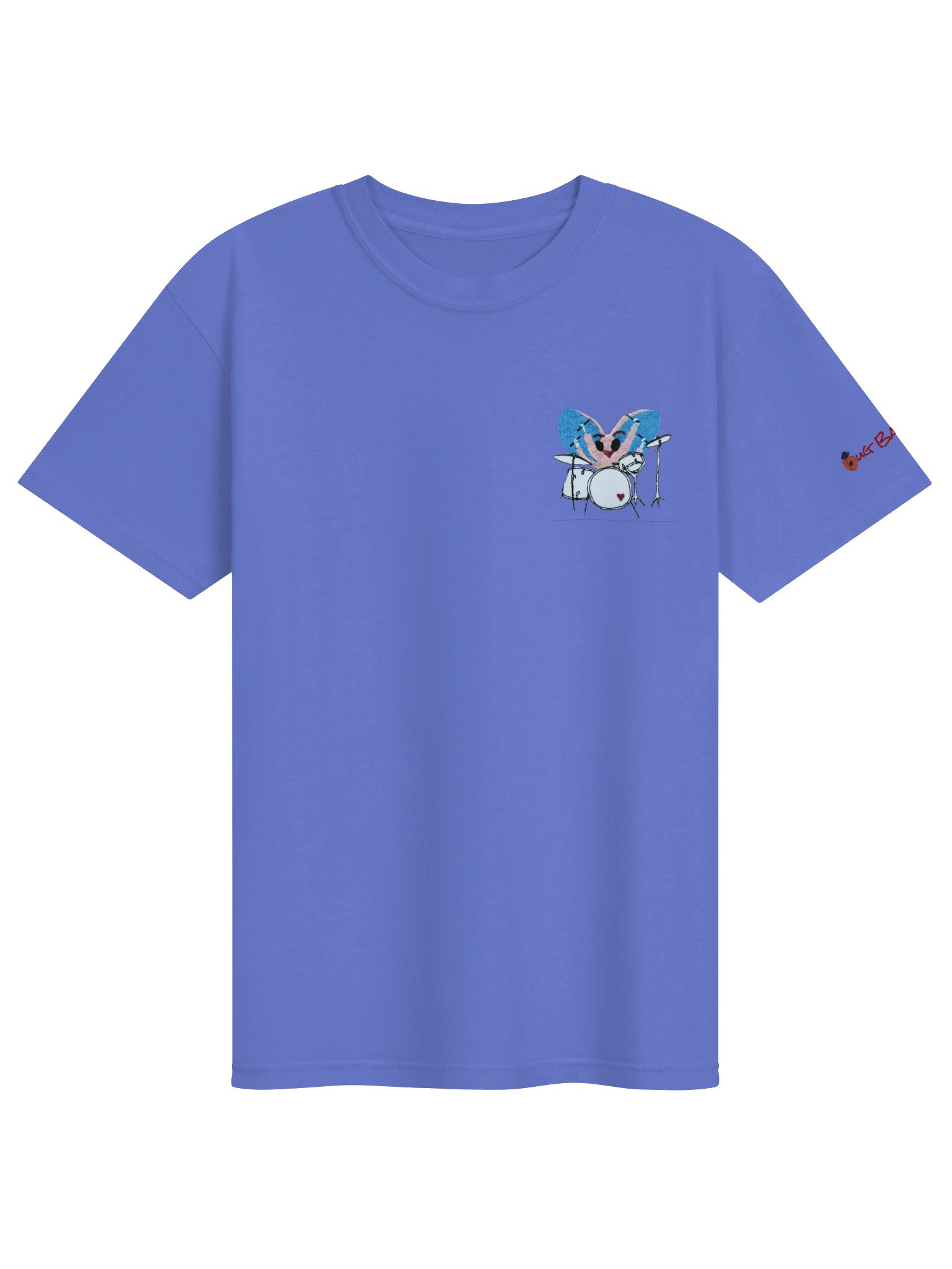 Bug Band Adult Unisex Digital Print Tee Left Chest PinkBug with BB Logo product image (1)