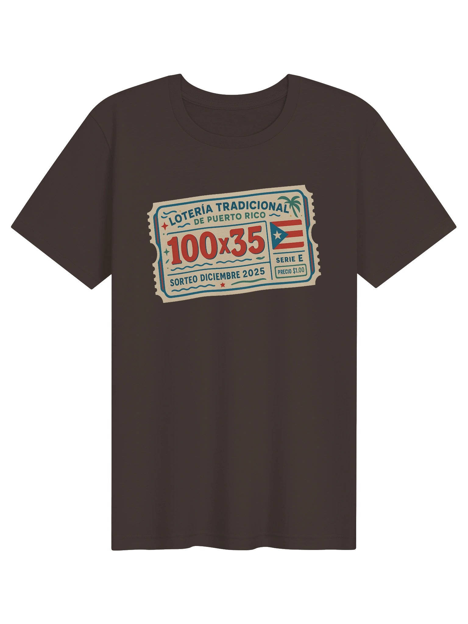 100x35 Boleto de Lotería Camiseta Unisex product image (1)