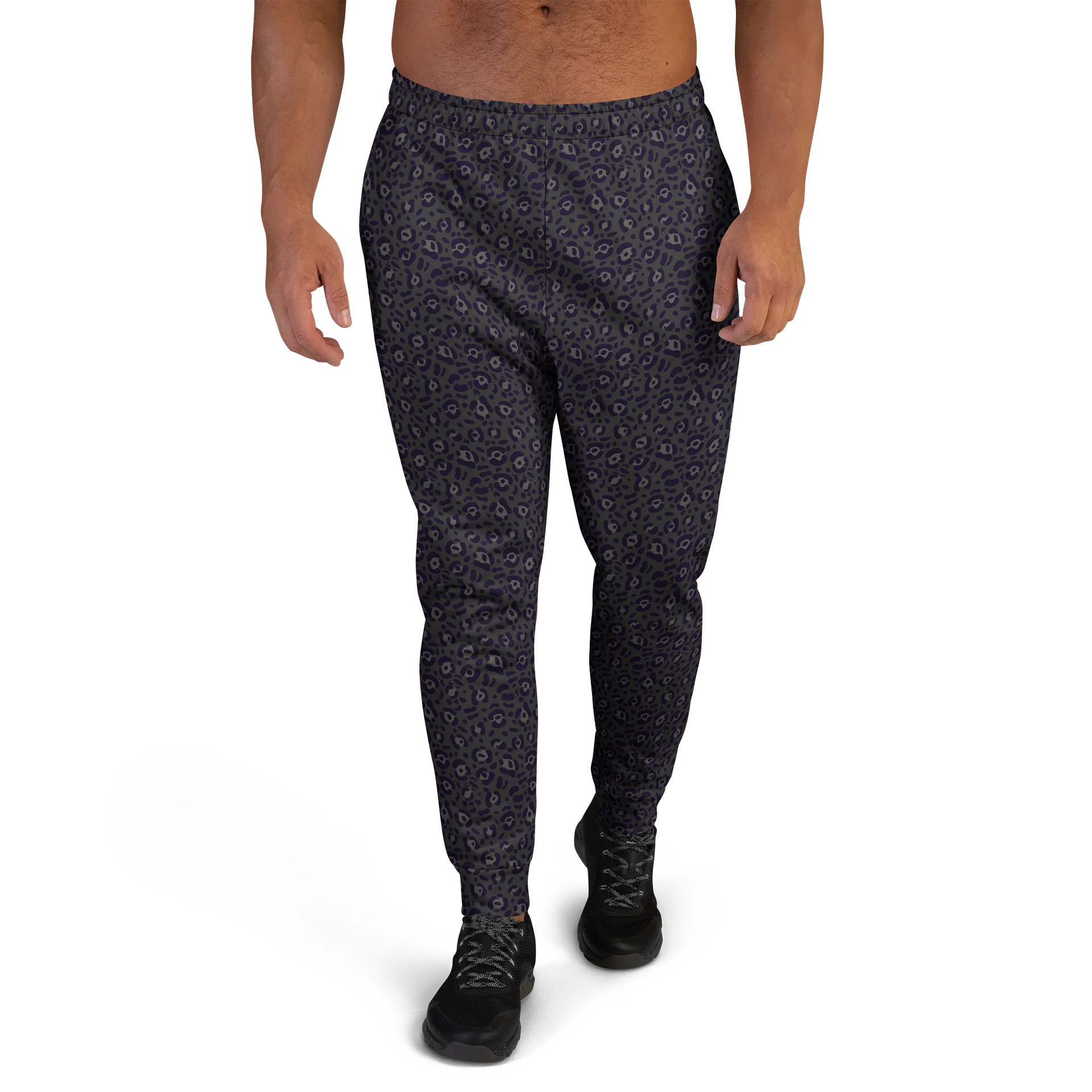 Trendy Bold Black Leopard Print Men’s Joggers product image (2)