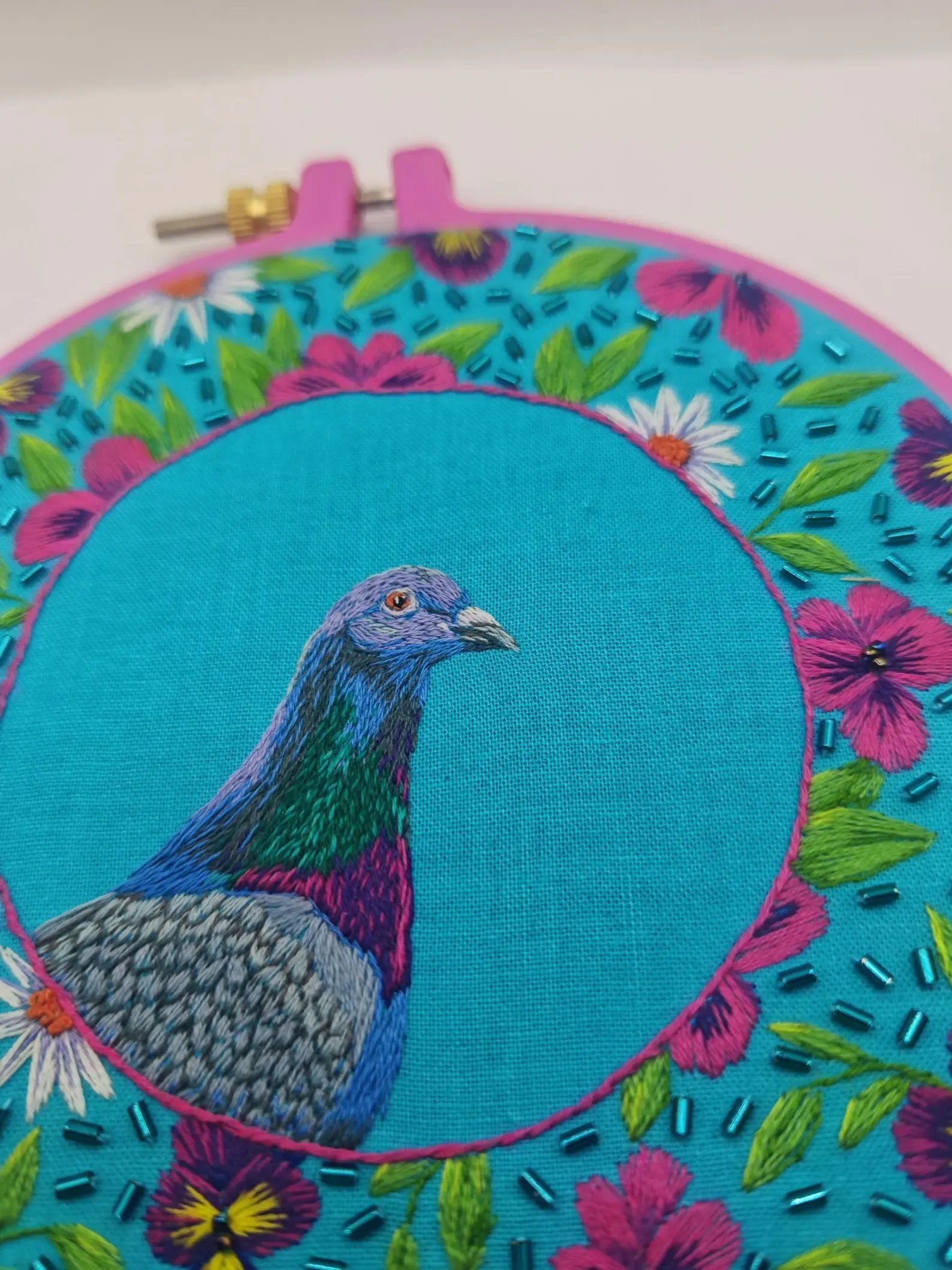 Digital Bird Embroidery Pattern Bundle: Pigeon & Budgie PDF Guides for Beginners product image (3)
