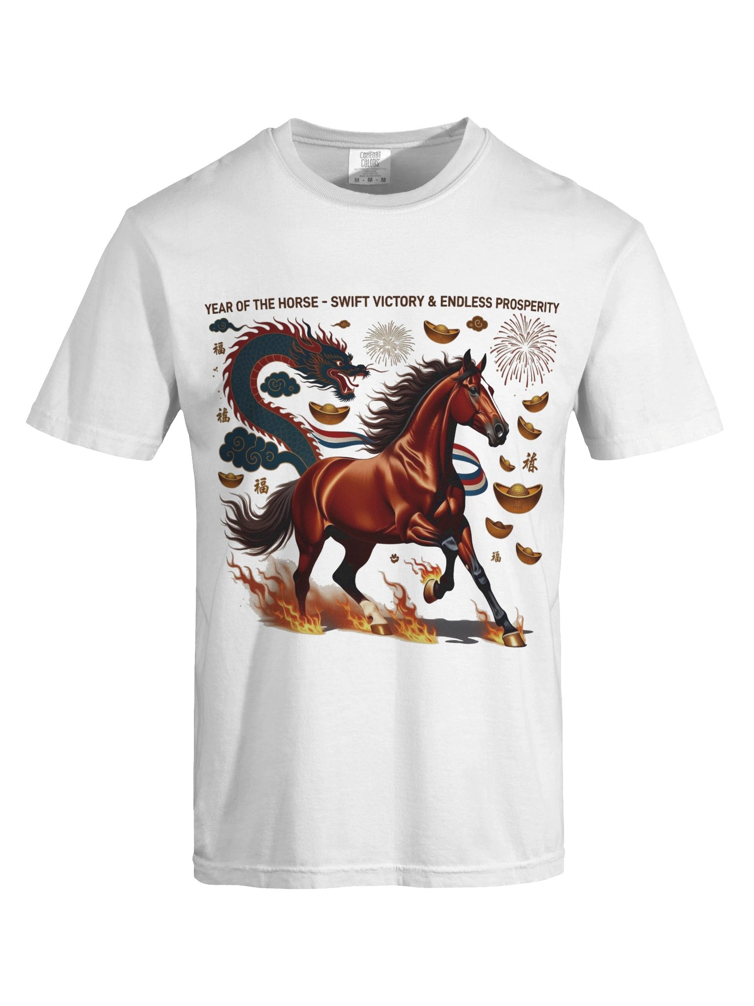 Rearing Horse Triumph T Shirt, Lunar New Year Gift product image (7)