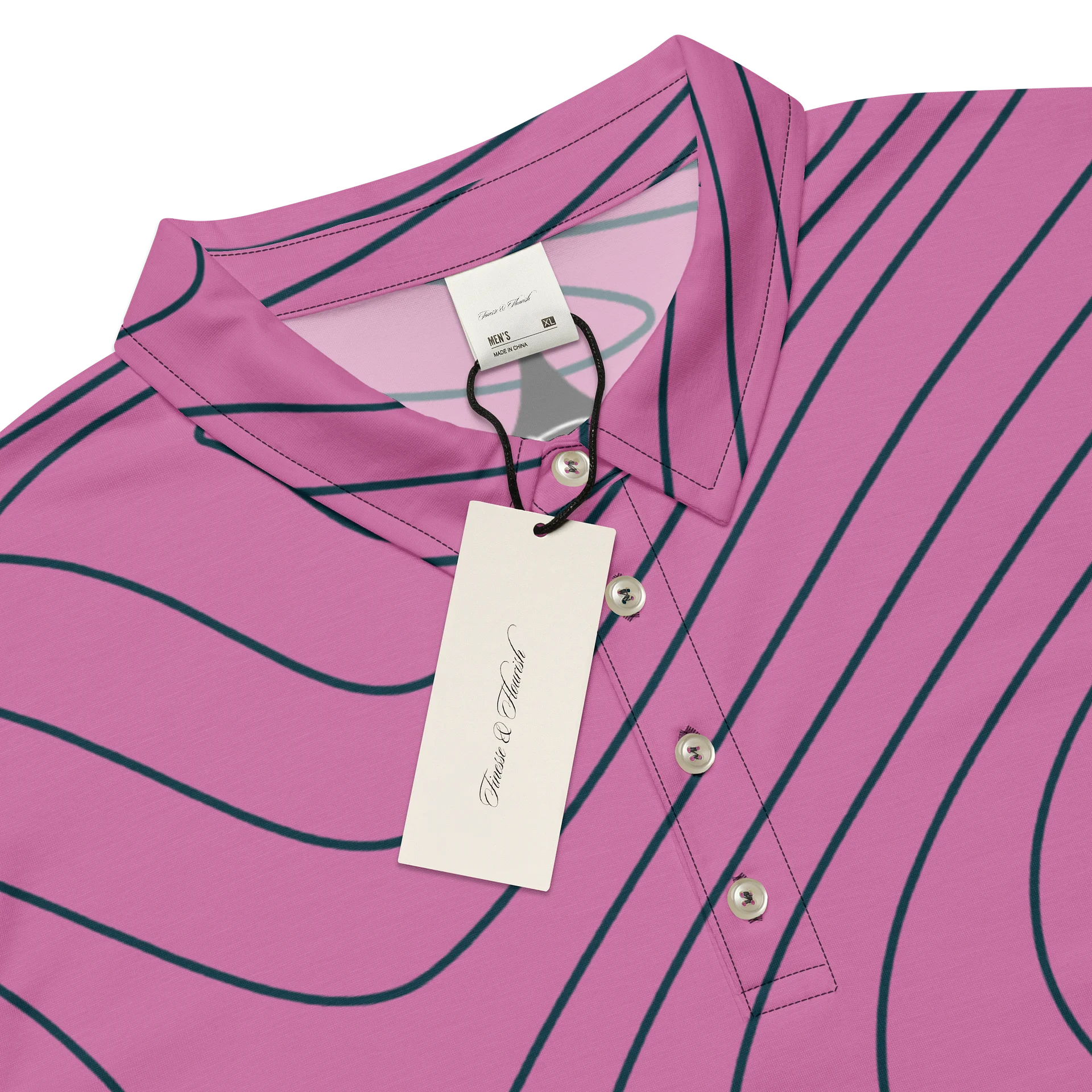 F&F Topo Slim Fit Polo Shirt (PNK) product image (4)