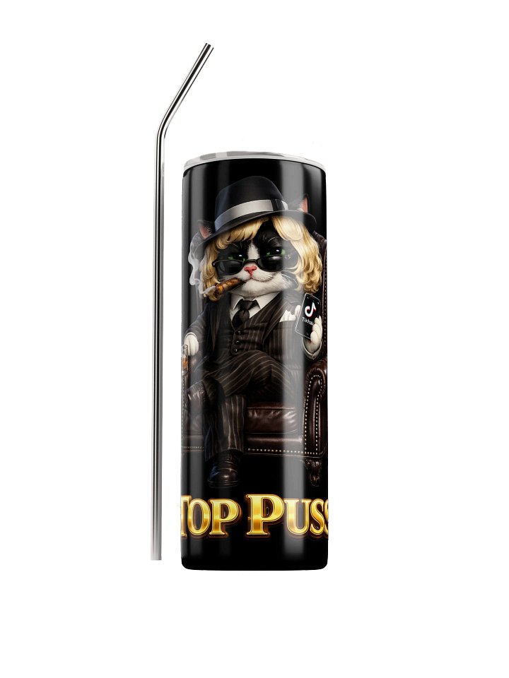 ''Top Puss'' Stainless Steel Tumbler product image (1)