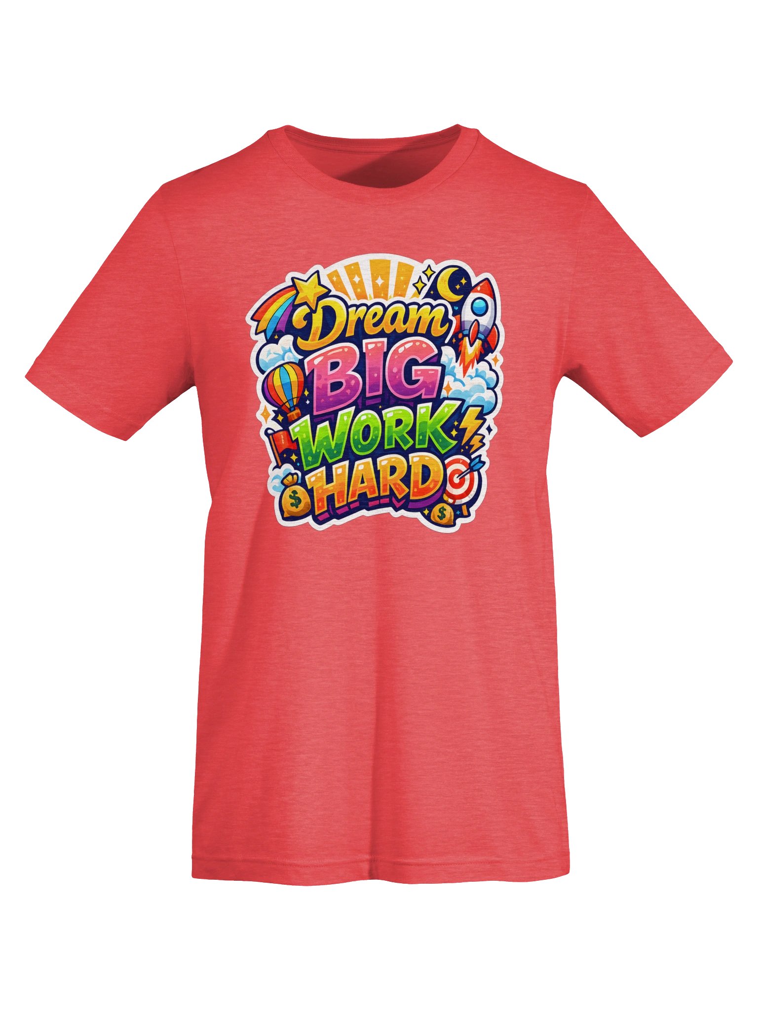 Dream BIG Work HARD Motivational Space Tee product image (23)