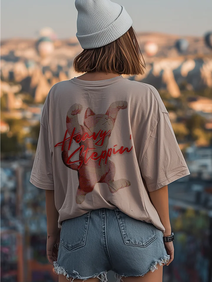 Heavy Steppin Cat T Shirt Kawaii Kitty product image (1)