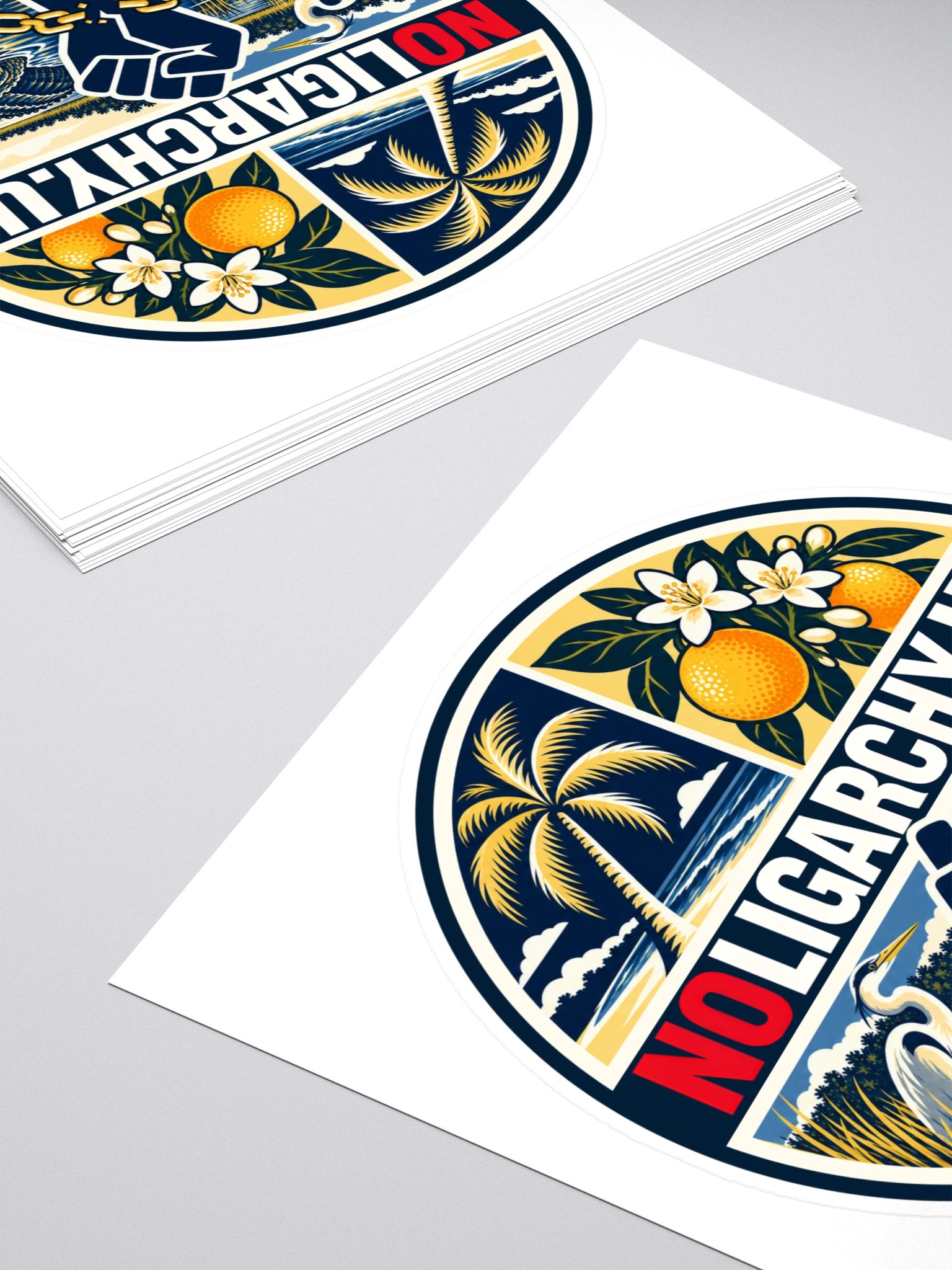 Florida NOLIGARCHY.US sticker product image (4)