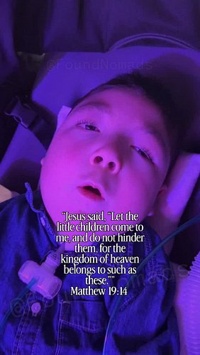 “Jesus said, “Let the little children come to me, and do not hinder them, for the kingdom of heaven belongs to such as these....