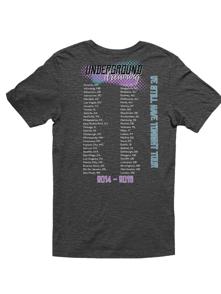 Underground Dreaming Tour T-Shirt (Dark Colours) product image (2)
