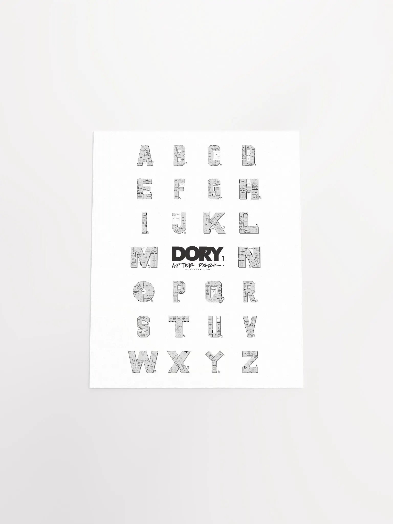 A-Z Alphabet Floor Plan Poster product image (4)