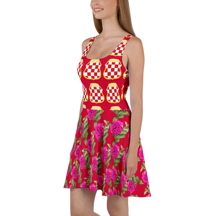 Crested Checkerboard Skater Dress product image (1)
