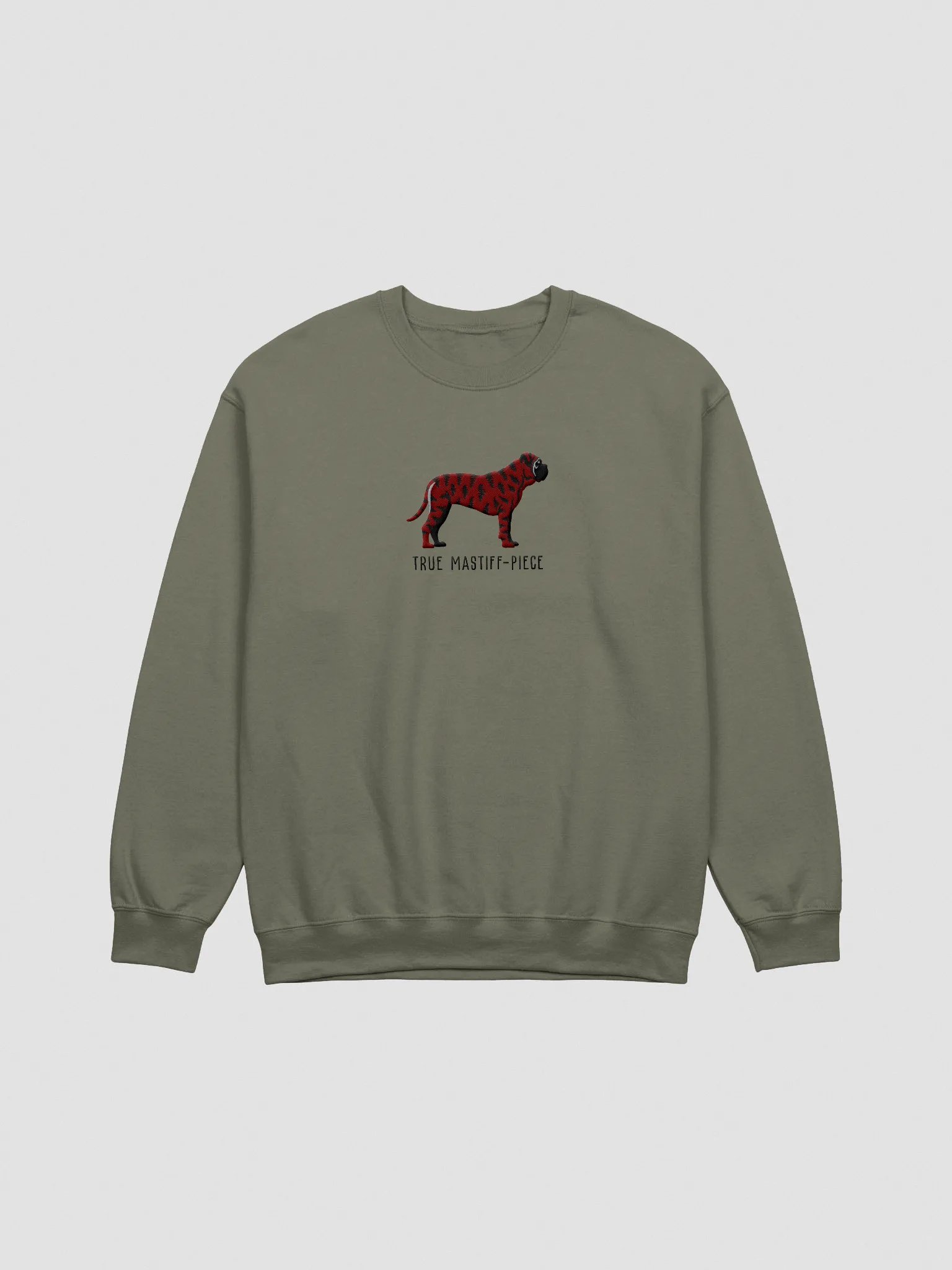 True Mastiff-Piece Sweatshirt (Embroidered) of an English Mastiff(Brindle) product image (3)