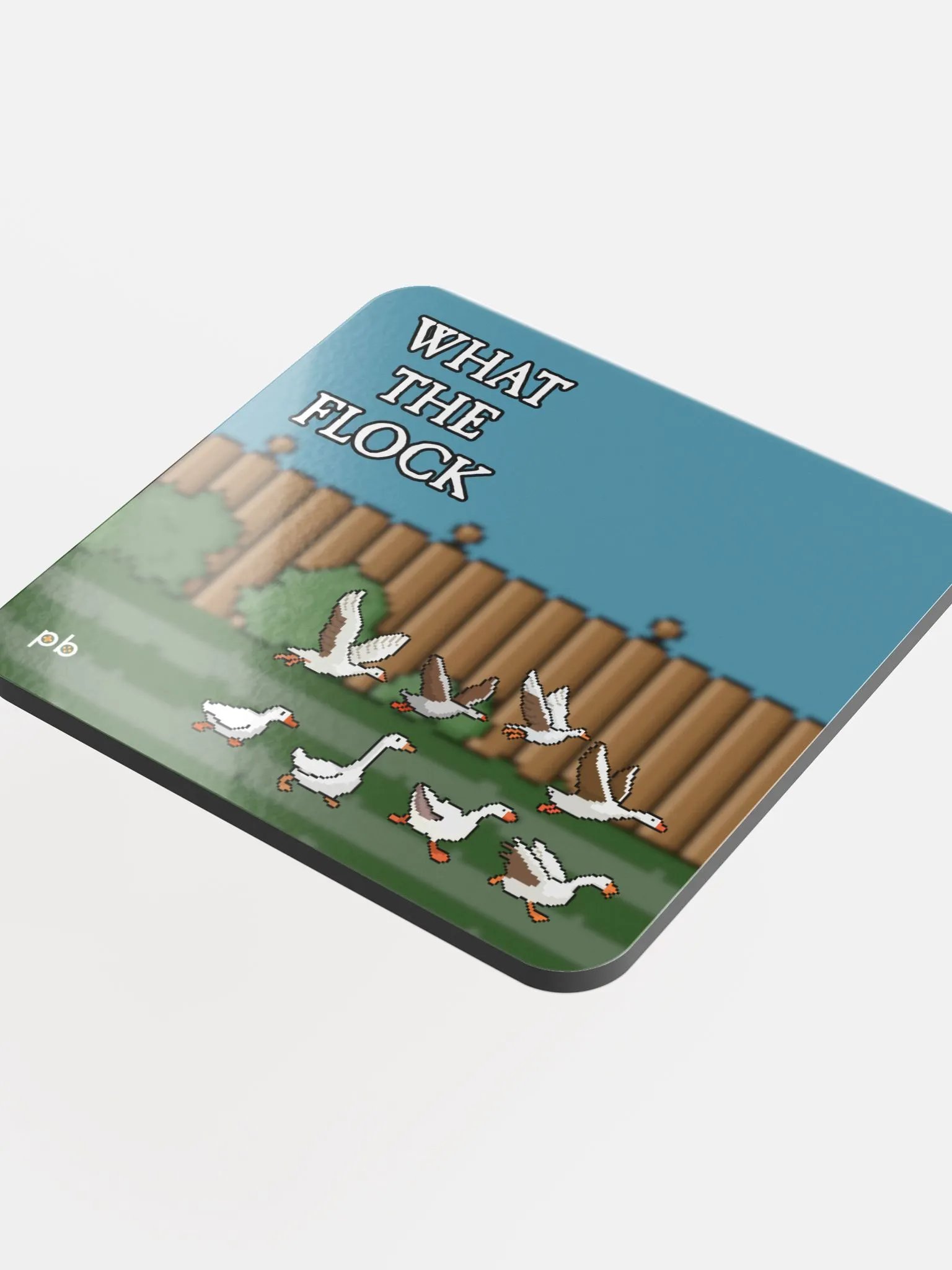 What the Flock Pixel-Art Goose Coaster product image (4)