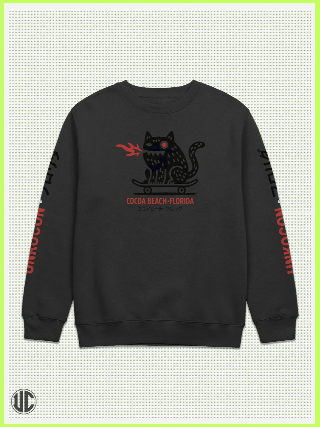 UnkoCon – Cocoa Beach FL Skater Crew Neck Sweatshirt product image (3)