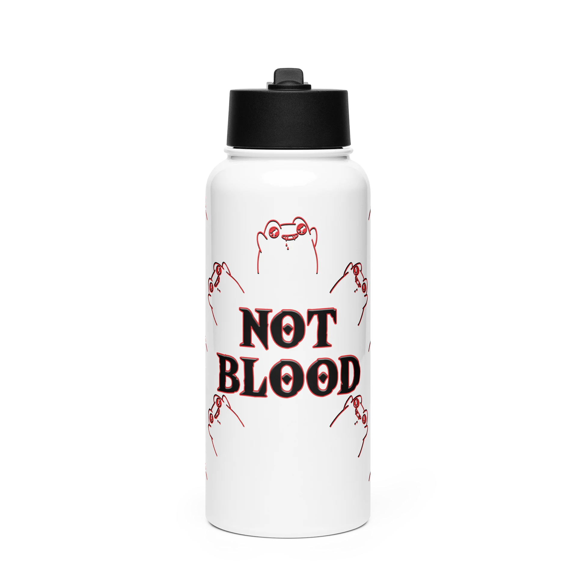 NOT BLOOD Stainless Steel BOTTLE WITH STRAW LID product image (1)