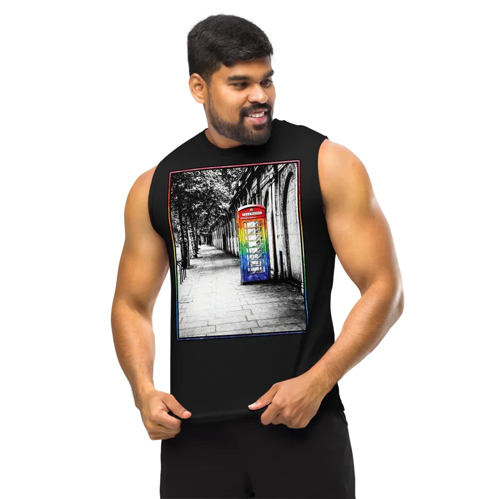British Telephone Box - LGBTQ Pride Design Muscle Tank product image (11)