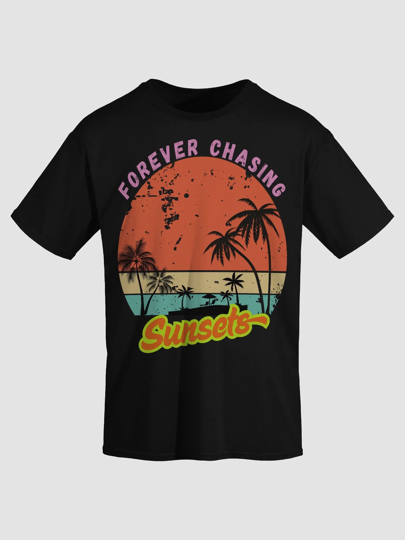 Vintage Sunset Vibes Tee – "Forever Chasing Sunsets" product image (5)
