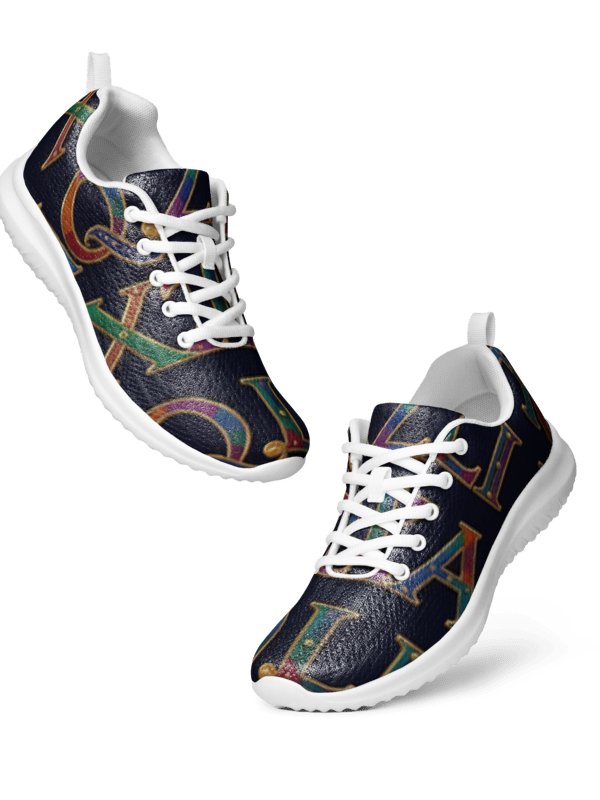 XZAQLI "Jeweled Script" Premium Women's Sneakers (Navy Blue) product image (2)