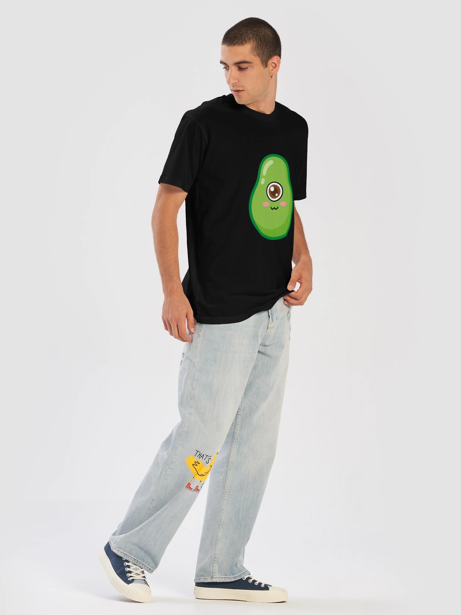 Mens Creepy Cute Avocado Kawaii Cyclops Foodie Performance T-Shirt product image (5)