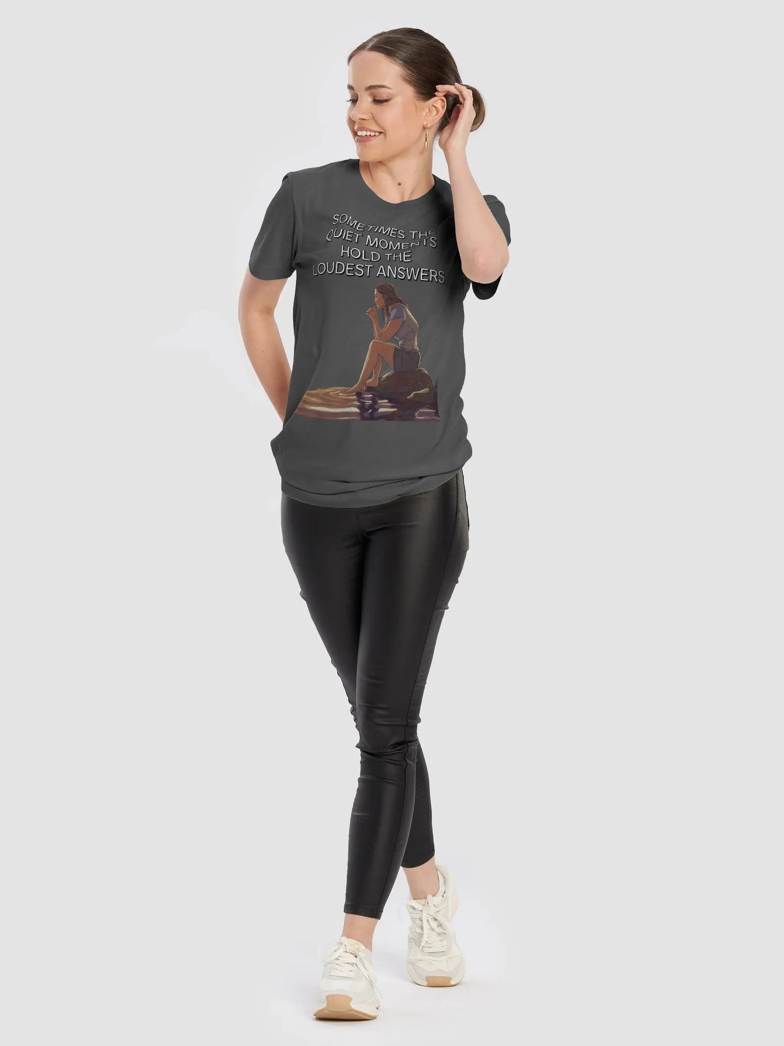 Sometimes The Quiet Moments Hold The Loudest Answers - Motivational T-shirt product image (68)