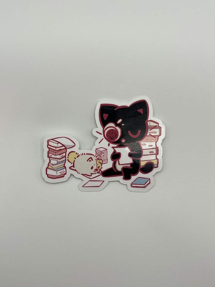 PASTE & COPY Studying Die-Cut Sticker product image (2)