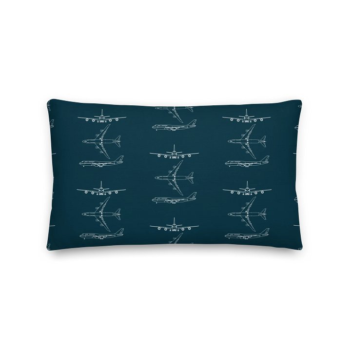 Boeing 747-8 Blueprint Pillow product image (1)