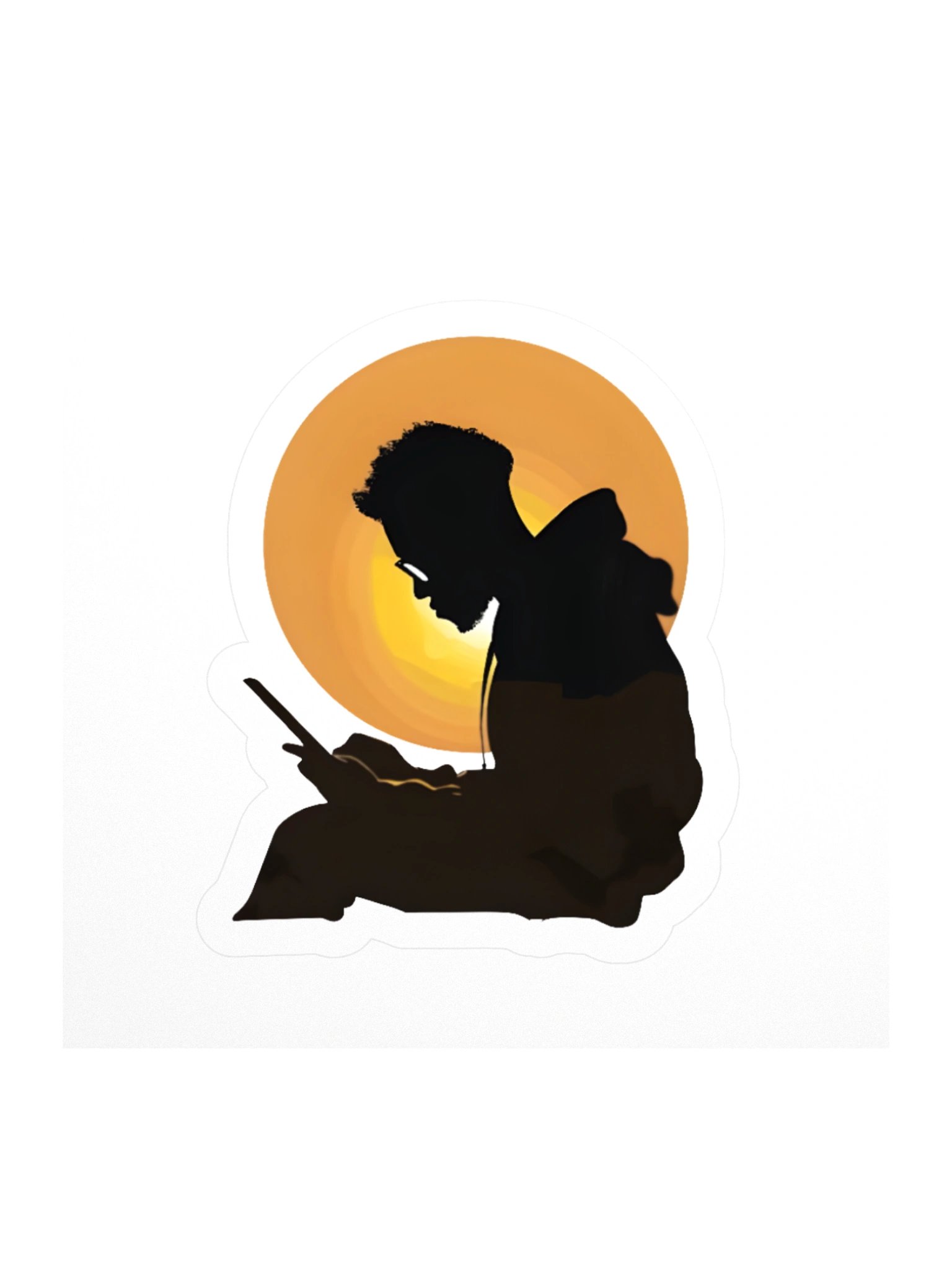 Sunlit Reader Kiss Cut Stickers product image (1)