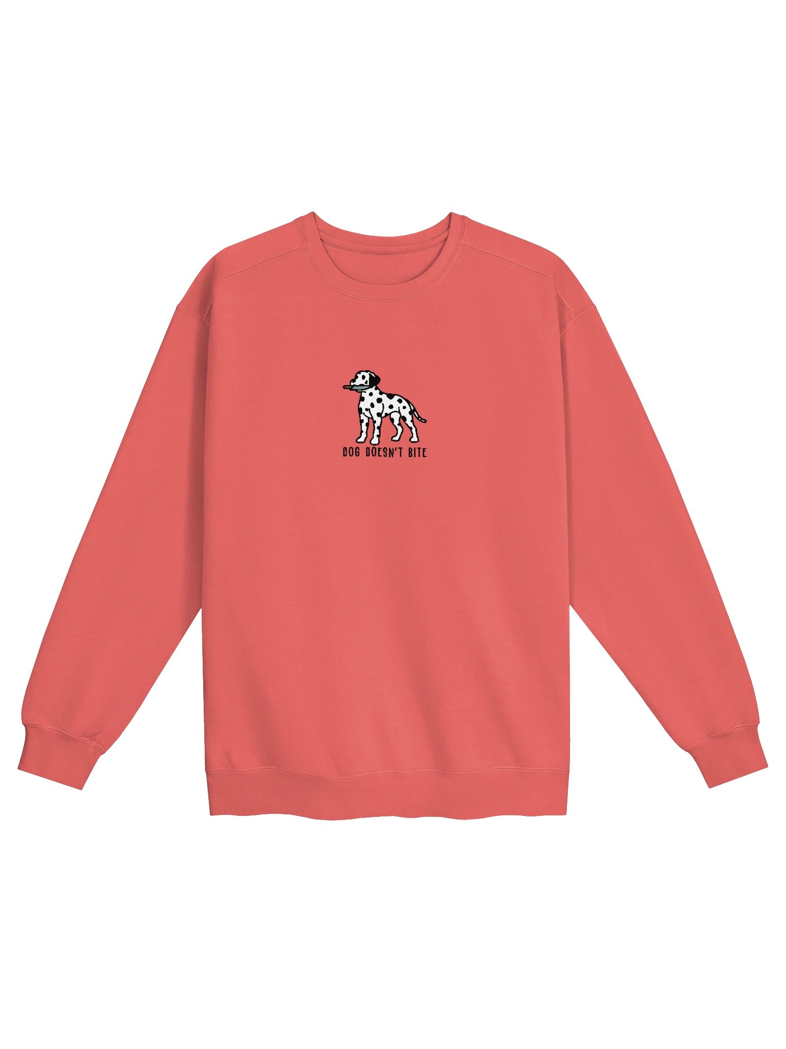 Dog Doesn't Bite Funny Chibi-Style Embroidered Premium Sweatshirt for Dalmatian Owners product image (17)